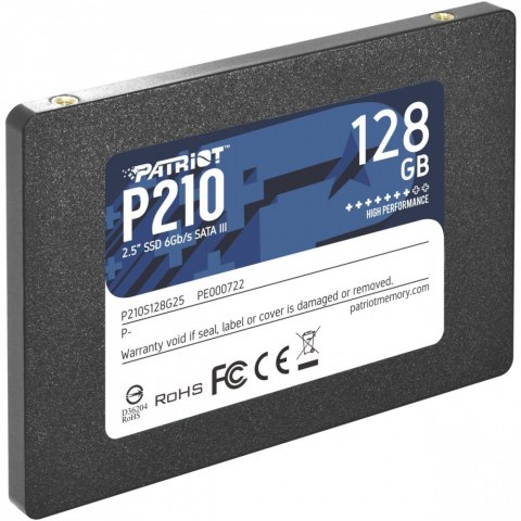 Patriot Dysk SSD 128GB P210 450/430 MB/s SATA III 2.5 Patriot Dysk SSD 128GB P210 450/430 MB/s SATA III 2.5