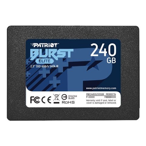 Patriot Dysk SSD 240GB Burst Elite 450/320MB/s SATA III 2.5 Patriot Dysk SSD 240GB Burst Elite 450/320MB/s SATA III 2.5