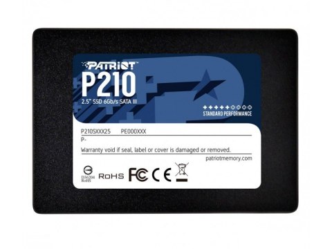 Patriot Dysk SSD 256GB P210 500/400 MB/s SATA III 2,5 Patriot Dysk SSD 256GB P210 500/400 MB/s SATA III 2,5