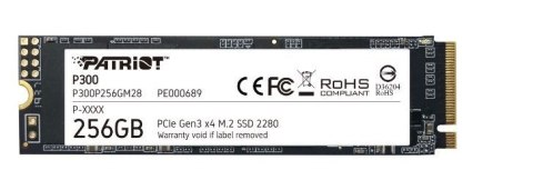 Patriot Dysk SSD P300 256GB M.2 PCIe Gen 3 x4 1700/1100 Patriot Dysk SSD P300 256GB M.2 PCIe Gen 3 x4 1700/1100