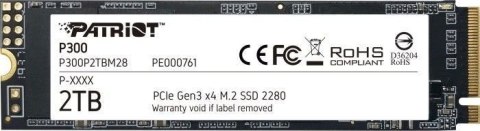 Patriot Dysk SSD P300 2TB M.2 PCIe Gen 3 x4 2100/1650 Patriot Dysk SSD P300 2TB M.2 PCIe Gen 3 x4 2100/1650