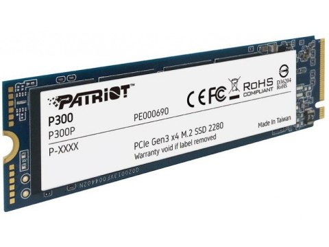 Patriot Dysk SSD P300 512GB M.2 PCIe Gen 3 x4 1700/1200 Patriot Dysk SSD P300 512GB M.2 PCIe Gen 3 x4 1700/1200