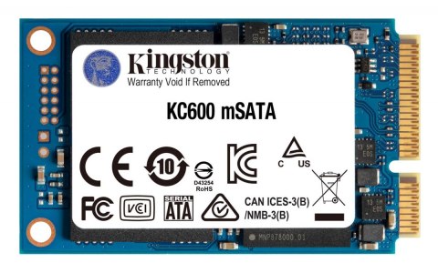 Kingston Dysk SSD SKC600 512GB mSATA 550/520 MB/s Kingston Dysk SSD SKC600 512GB mSATA 550/520 MB/s