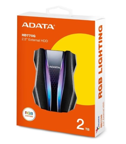 Adata Dysk twardy zewnętrzny HD770G 2TB USB3.2 czarny Adata Dysk twardy zewnętrzny HD770G 2TB USB3.2 czarny