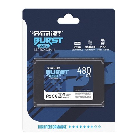 Patriot SSD 480GB Burst Elite 450/320MB/s SATA III 2.5 Patriot SSD 480GB Burst Elite 450/320MB/s SATA III 2.5