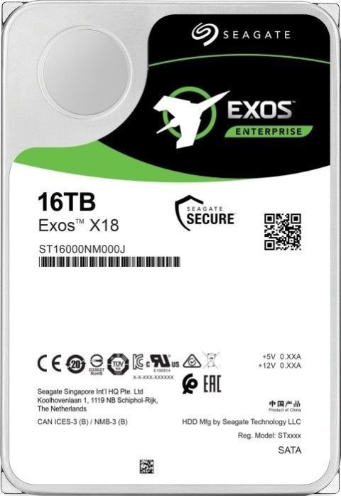 Seagate Dysk Exos X18 16TB 4Kn SATA 3,5 ST16000NM000J Seagate Dysk Exos X18 16TB 4Kn SATA 3,5 ST16000NM000J