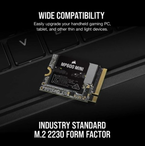 Corsair Dysk SSD 1TB MP600 MINI 4800/4800 MB/s PCIe Gen 4.0 x4 M.2 2230 Corsair Dysk SSD 1TB MP600 MINI 4800/4800 MB/s PCIe Gen 4.0 x4 M.2 2230