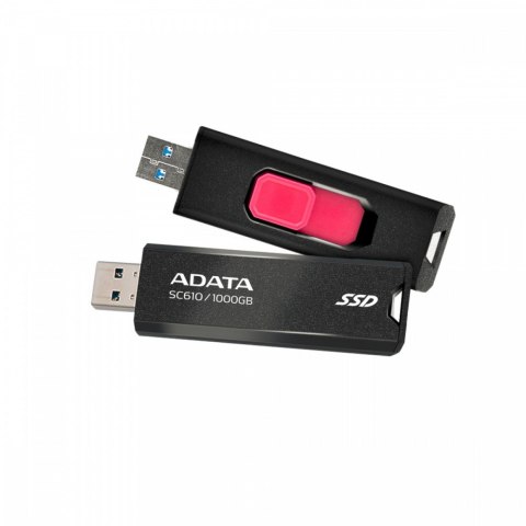 Adata Dysk SSD zewnętrzny SC610 1000 GB USB3.2A Gen2 czarny Adata Dysk SSD zewnętrzny SC610 1000 GB USB3.2A Gen2 czarny