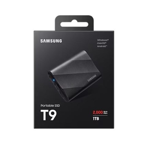 Samsung Dysk zewnętrzny SSD T9 1TB USB3.2 GEN.2 czarny Samsung Dysk zewnętrzny SSD T9 1TB USB3.2 GEN.2 czarny