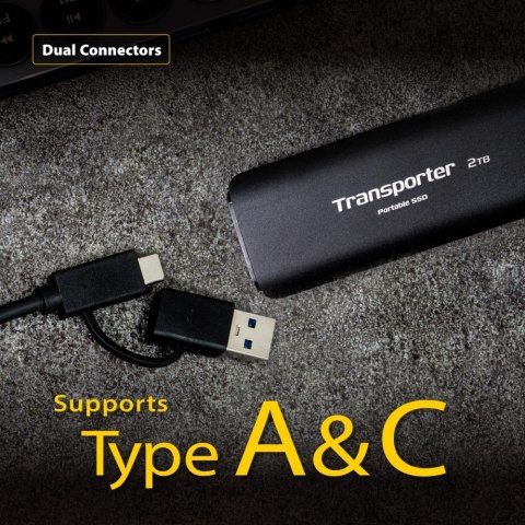 Patriot Dysk SSD 2TB Transporter 1000/1000 MB/s Type-C