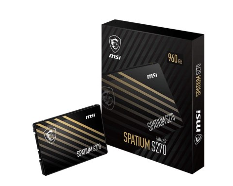 MSI Dysk SSD SPATIUM S270 960GB 2,5 cala SATA3 500/450MB/s MSI Dysk SSD SPATIUM S270 960GB 2,5 cala SATA3 500/450MB/s