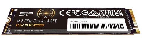 Silicon Power Dysk SSD US75 1TB M.2 PCIe Gen4x4 NVMe 1.4 7000/6000 MB/s Silicon Power Dysk SSD US75 1TB M.2 PCIe Gen4x4 NVMe 1.4 7000/6000 MB/s