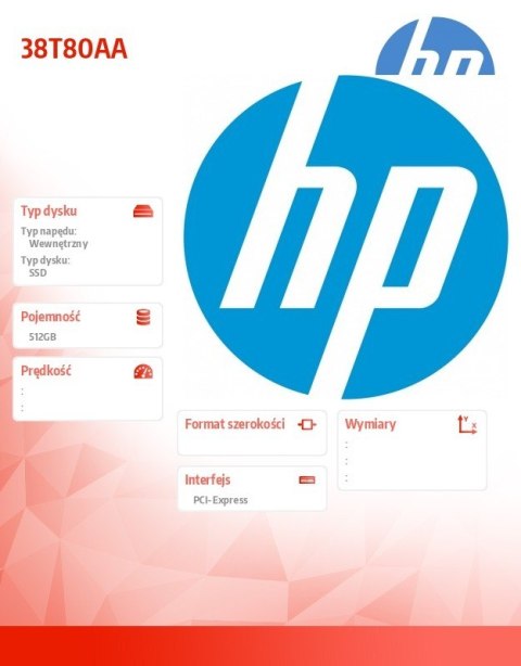HP Inc. Moduł SSD ZTurbo 512G PCIe-4x4 TLC 38T80AA HP Inc. Moduł SSD ZTurbo 512G PCIe-4x4 TLC 38T80AA