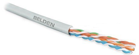 Belden Kabel teleinformatyczny, instalacyjny, U/UTP kat.5e 4x2xAWG24/1, drut, miedziany, PVC, 305m, szary Belden Kabel teleinformatyczny, instalacyjny, U/UTP kat.5e 4x2xAWG24/1, drut, miedziany, PVC, 305m, szary