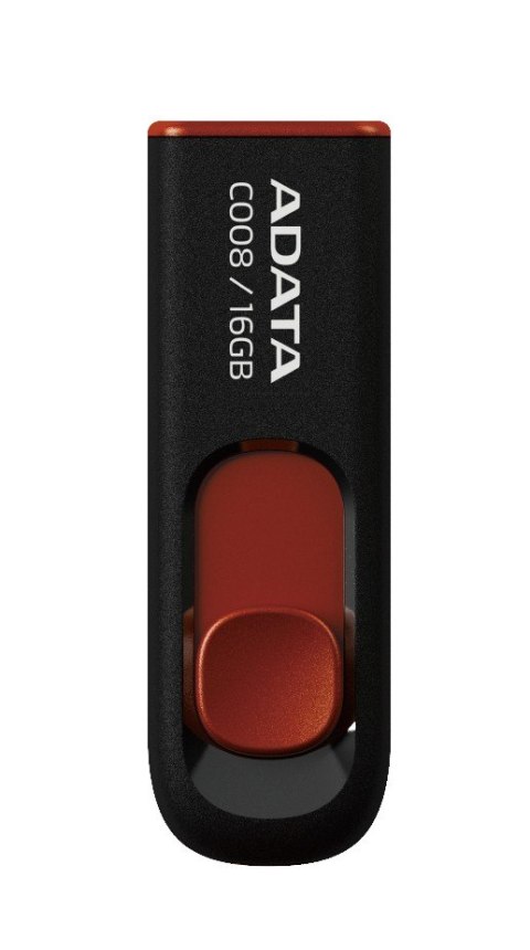 Adata Pendrive DashDrive Classic C008 16GB USB2.0 czarno-czerwony Adata Pendrive DashDrive Classic C008 16GB USB2.0 czarno-czerwony