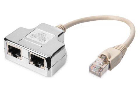 Digitus Adapter RJ45 na kablu / 2x gniazdo RJ45 kat.5e Digitus Adapter RJ45 na kablu / 2x gniazdo RJ45 kat.5e