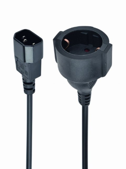 Gembird Adapter zasilania IEC320 C14->SCHUKO(F) 15 cm Gembird Adapter zasilania IEC320 C14->SCHUKO(F) 15 cm