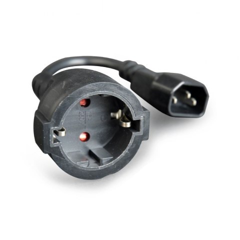Gembird Adapter zasilania IEC320 C14->SCHUKO(F) 15 cm Gembird Adapter zasilania IEC320 C14->SCHUKO(F) 15 cm