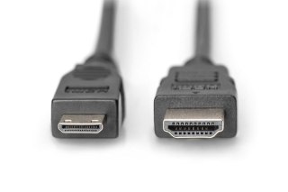 Digitus Kabel połączeniowy HDMI HighSpeed 1080p 60Hz FHD Typ HDMI A/HDMI C M/M 2m Czarny