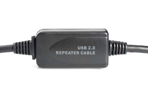 Digitus Kabel przedłużający USB 2.0 HighSpeed Typ USB A/USB A M/Ż aktywny 20m Czarny Digitus Kabel przedłużający USB 2.0 HighSpeed Typ USB A/USB A M/Ż aktywny 20m Czarny