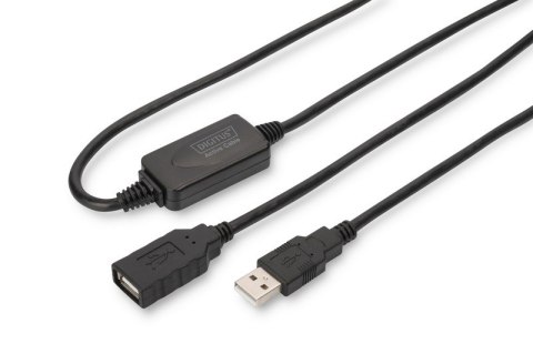 Digitus Kabel przedłużający USB 2.0 HighSpeed Typ USB A/USB A M/Ż aktywny, czarny 15m Digitus Kabel przedłużający USB 2.0 HighSpeed Typ USB A/USB A M/Ż aktywny, czarny 15m