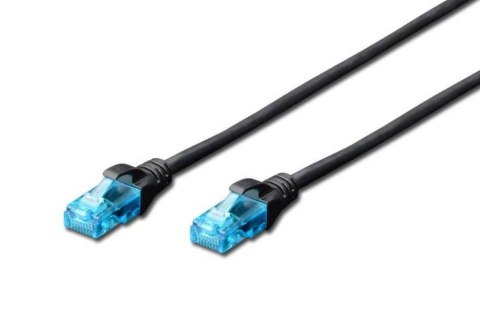Digitus Patch cord RJ45-RJ45, kat.5e, U/UTP, AWG 26/7, PVC, 0.25m, czarny Digitus Patch cord RJ45-RJ45, kat.5e, U/UTP, AWG 26/7, PVC, 0.25m, czarny