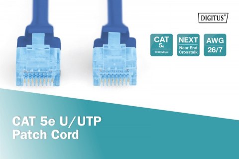 Digitus Patch cord U/UTP kat.5e PVC 2m niebieski Digitus Patch cord U/UTP kat.5e PVC 2m niebieski