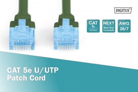 Digitus Patch cord U/UTP kat.5e PVC 5m zielony Digitus Patch cord U/UTP kat.5e PVC 5m zielony