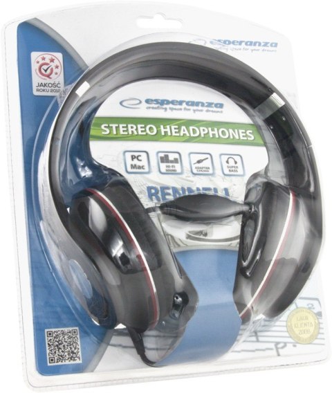 Esperanza SŁUCHAWKI AUDIO STEREO RENELL EH141K CZARNE Esperanza SŁUCHAWKI AUDIO STEREO RENELL EH141K CZARNE