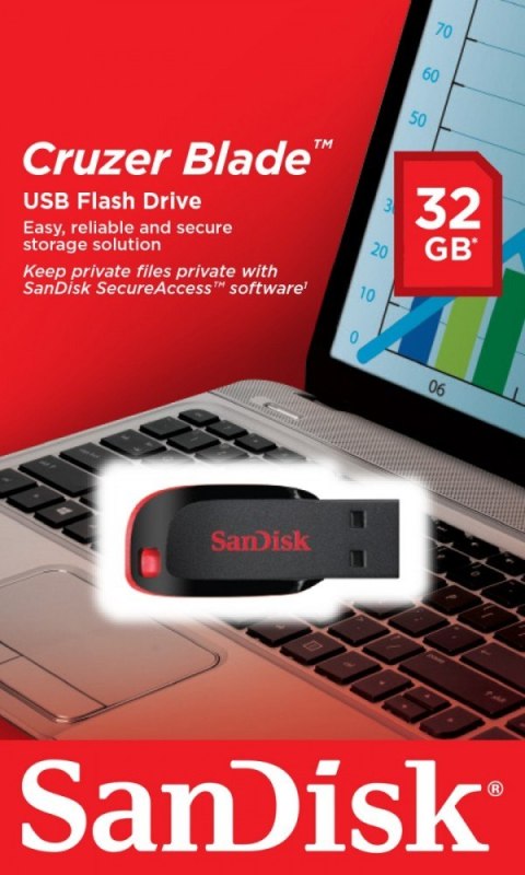 SanDisk Cruzer Blade USB Flash Drive 32GB SanDisk Cruzer Blade USB Flash Drive 32GB