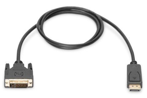 Digitus Kabel adapter Displayport z zatrzaskiem 1080p 60Hz FHD Typ DP/DVI-D (24+1) M/M 1m Czarny Digitus Kabel adapter Displayport z zatrzaskiem 1080p 60Hz FHD Typ DP/DVI-D (24+1) M/M 1m Czarny