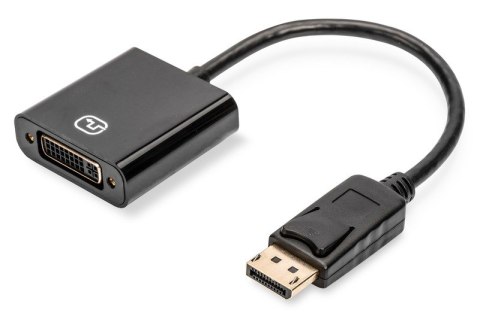 Digitus Kabel adapter Displayport z zatrzaskiem 1080p 60Hz FHD Typ DP/DVI-I (24+5) M/Ż 0,15m Czarny Digitus Kabel adapter Displayport z zatrzaskiem 1080p 60Hz FHD Typ DP/DVI-I (24+5) M/Ż 0,15m Czarny
