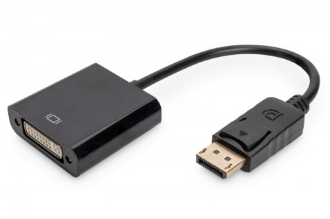 Digitus Kabel adapter Displayport z zatrzaskiem 1080p 60Hz FHD Typ DP/DVI-I (24+5) M/Ż czarny 0,15m Digitus Kabel adapter Displayport z zatrzaskiem 1080p 60Hz FHD Typ DP/DVI-I (24+5) M/Ż czarny 0,15m