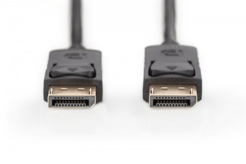 Digitus Kabel połączeniowy DisplayPort z zatrzaskami 4K 60Hz UHD Typ DP/DP M/M czarny 2m Digitus Kabel połączeniowy DisplayPort z zatrzaskami 4K 60Hz UHD Typ DP/DP M/M czarny 2m