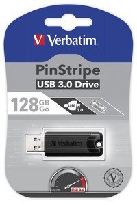 Verbatim Pendrive PinStripe USB 3.0 Drive 128GB czarny Verbatim Pendrive PinStripe USB 3.0 Drive 128GB czarny