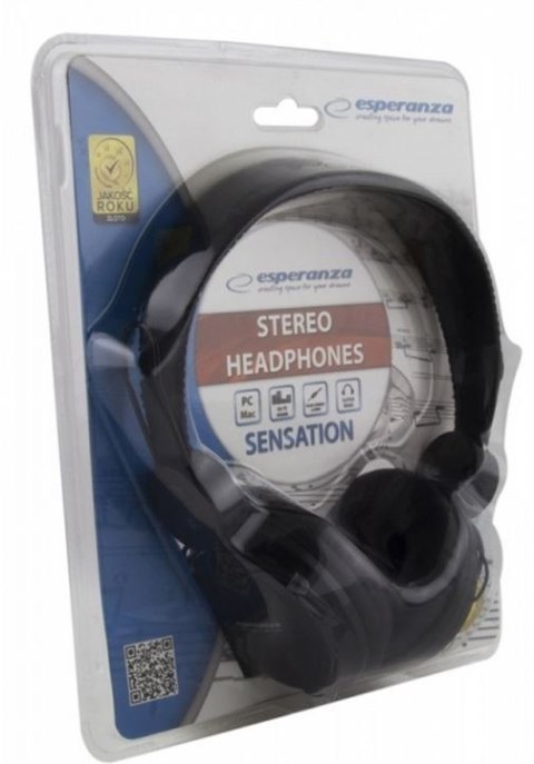 Esperanza SŁUCHAWKI AUDIO STEREO Z REGULACJĄ GŁOŚNOŚCI EH148K CZARNE Esperanza SŁUCHAWKI AUDIO STEREO Z REGULACJĄ GŁOŚNOŚCI EH148K CZARNE