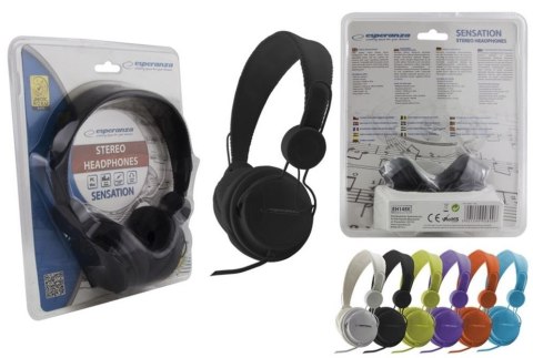 Esperanza SŁUCHAWKI AUDIO STEREO Z REGULACJĄ GŁOŚNOŚCI EH148K CZARNE Esperanza SŁUCHAWKI AUDIO STEREO Z REGULACJĄ GŁOŚNOŚCI EH148K CZARNE