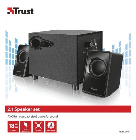 Trust Subwoofer Speaker Set Avora 2.1 Trust Subwoofer Speaker Set Avora 2.1