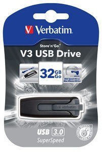Verbatim V3 USB 3.0 Drive 32GB Black Verbatim V3 USB 3.0 Drive 32GB Black