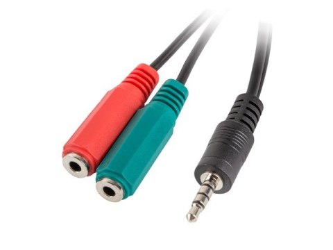 Lanberg Adapter Jack Mini(M) -> Jack Mini(F)x2 20cm czarny Lanberg Adapter Jack Mini(M) -> Jack Mini(F)x2 20cm czarny