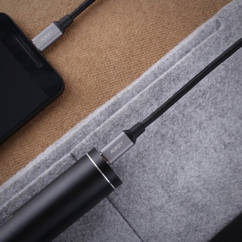 AUKEY CB-CD5 nylonowy kabel USB C - USB C | 1m | 5 Gbps | 5A | 60W PD | 20V