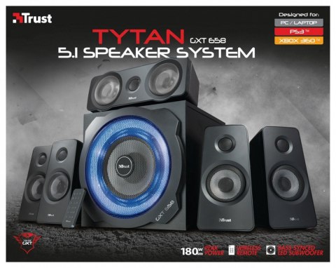Trust Głośnik GXT 658 Tytan 5.1 Surround speaker system Trust Głośnik GXT 658 Tytan 5.1 Surround speaker system