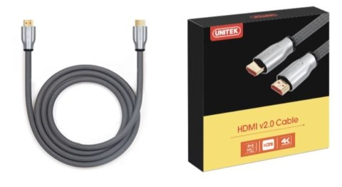 Unitek Kabel HDMI M/M 10m, v2.0, oplot, złoty, Y-C142RGY Unitek Kabel HDMI M/M 10m, v2.0, oplot, złoty, Y-C142RGY