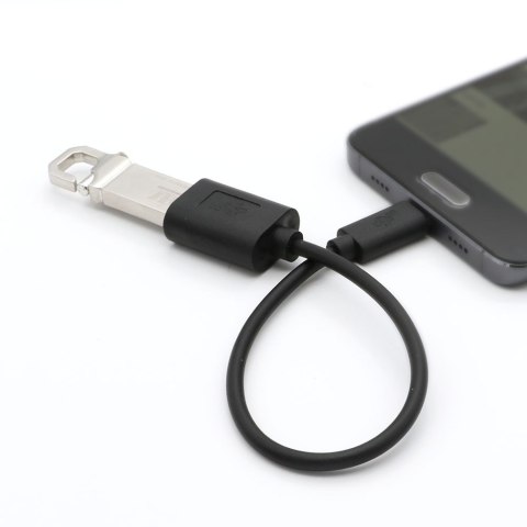 TB Kabel OTG USB AF - USB C 15cm czarny TB Kabel OTG USB AF - USB C 15cm czarny