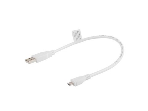 Lanberg Kabel USB 2.0 micro AM-MBM5P 0.3M biały Lanberg Kabel USB 2.0 micro AM-MBM5P 0.3M biały