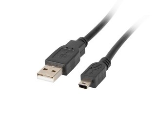 Lanberg Kabel USB 2.0 mini AM-BM5P 1.8M czarny (CANON) Ferryt