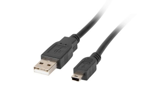 Lanberg Kabel USB 2.0 mini AM-BM5P 1.8M czarny (CANON) Lanberg Kabel USB 2.0 mini AM-BM5P 1.8M czarny (CANON)