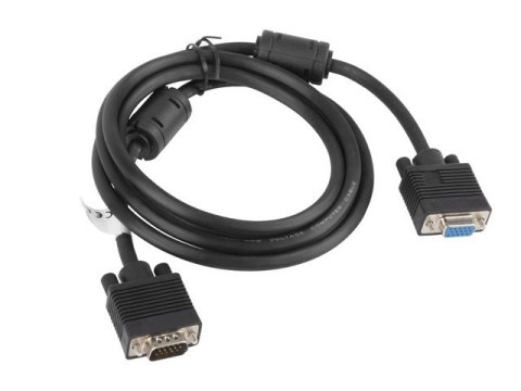 Lanberg Kabel VGA Ferryt 1.8M M/F Ekran czarny Lanberg Kabel VGA Ferryt 1.8M M/F Ekran czarny