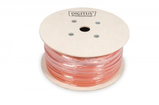 Digitus Kabel teleinformatyczny instalacyjny kat.7, S/FTP, Dca, drut, AWG 23/1, LSOH, 500m, pomarańczowy, szpula