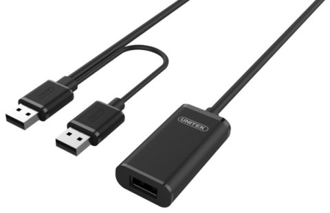 Unitek Przedlużacz aktywny USB 2.0, 10m, Y-278 czarny Unitek Przedlużacz aktywny USB 2.0, 10m, Y-278 czarny